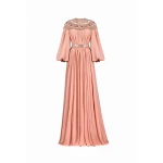 Tony Ward Romantic Old Rose Pleated Dress - Dresses - Lebanese Luxury Evening Wear at Luxury Shoes 