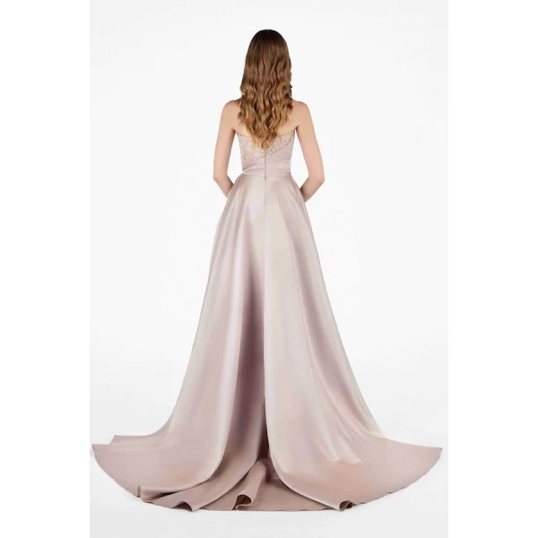 Tony Ward Satin Sculpted Wrap Gown - Dresses - Lebanese Luxury Evening Wear at Luxury Shoes 