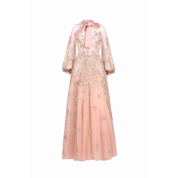 Tony Ward Vintage Rose Midi Dress - Dresses - Lebanese Luxury Evening Wear at Luxury Shoes 