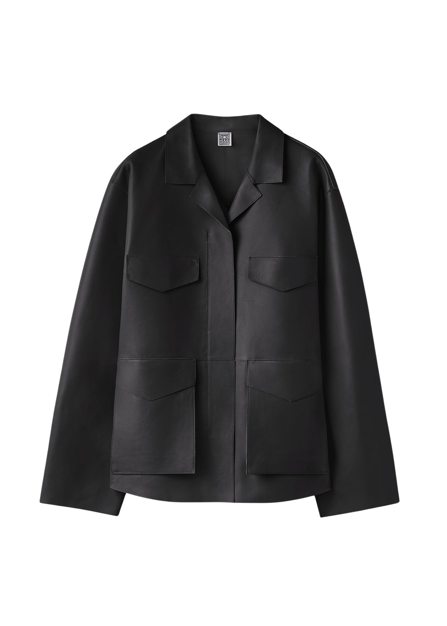 Totême Army leather jacket in Black - Jackets - Scandinavian Minimalist Luxury at Luxury Shoes 