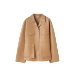 Toteme Army leather jacket in Camel