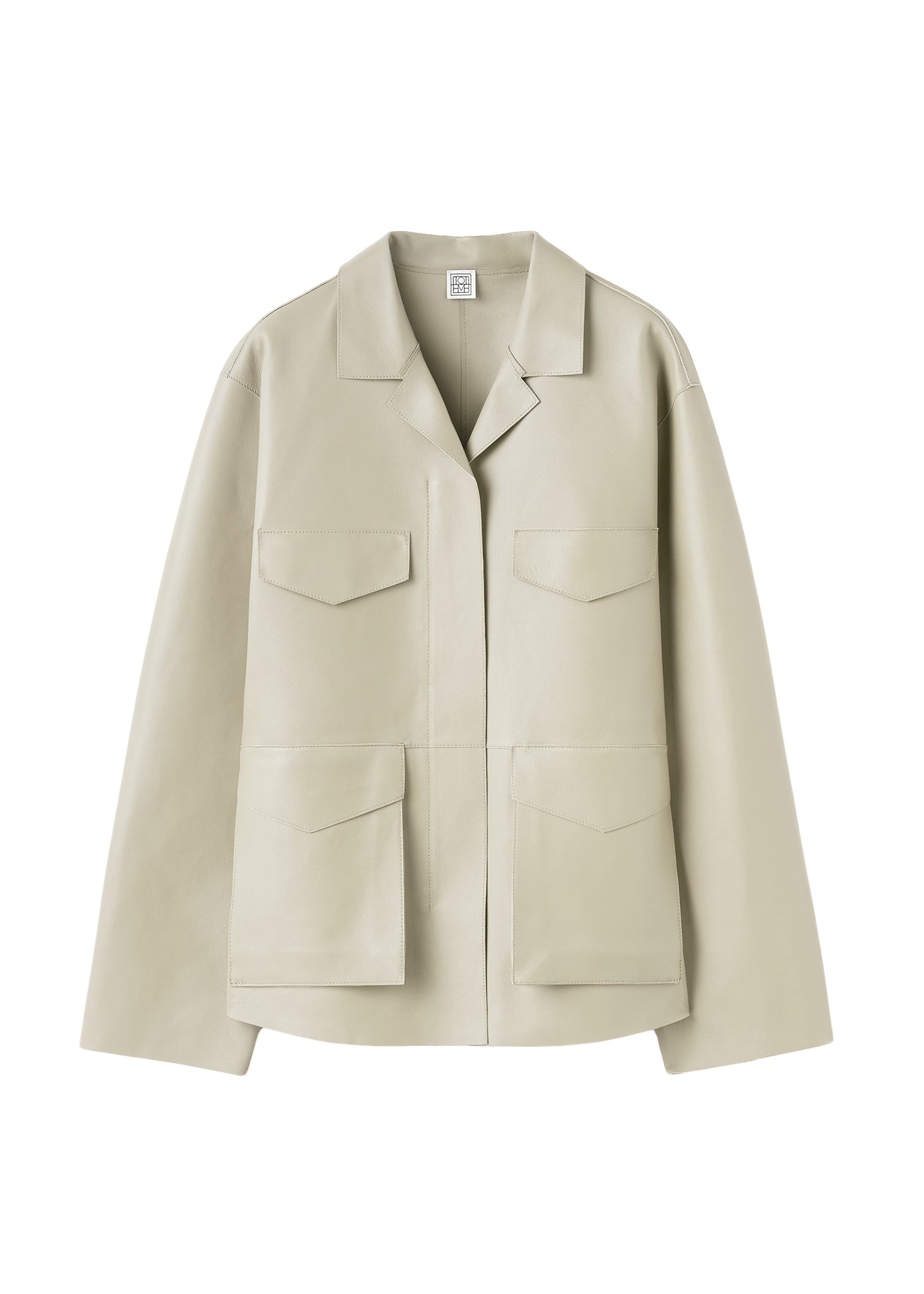 Totême Army leather jacket in Peanut - Jackets - Scandinavian Minimalist Luxury at Luxury Shoes 