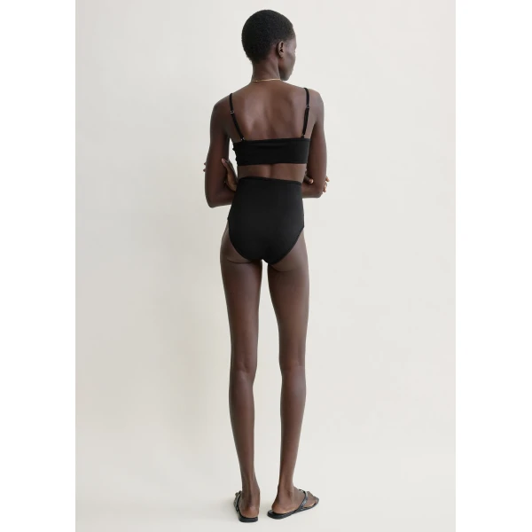 Toteme Balconette bikini top in Black, view 4