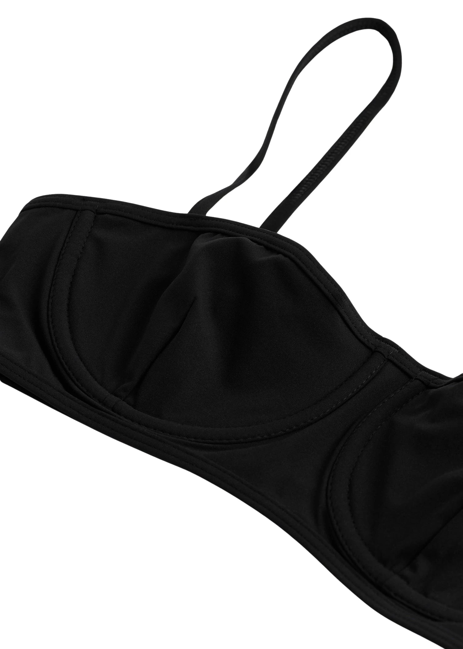Balconette bikini top in Black