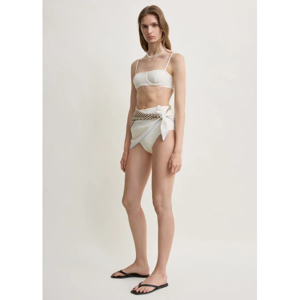 Toteme Balconette bikini top in Ecru, view 3