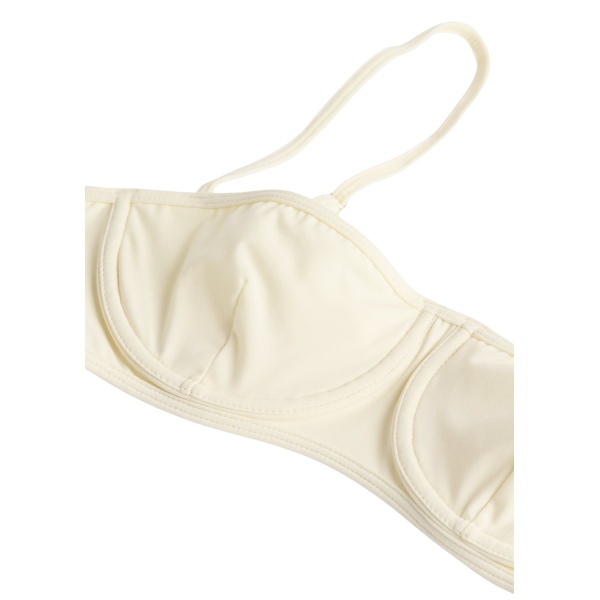 Totême Balconette bikini top in Ecru - Beachwear - Scandinavian Minimalist Luxury at Luxury Shoes 