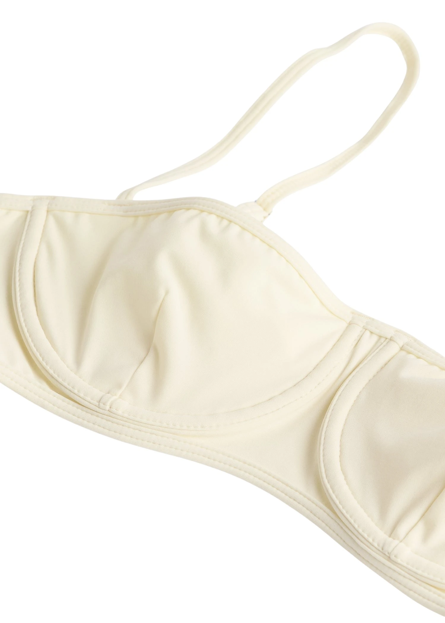 Balconette bikini top in Ecru