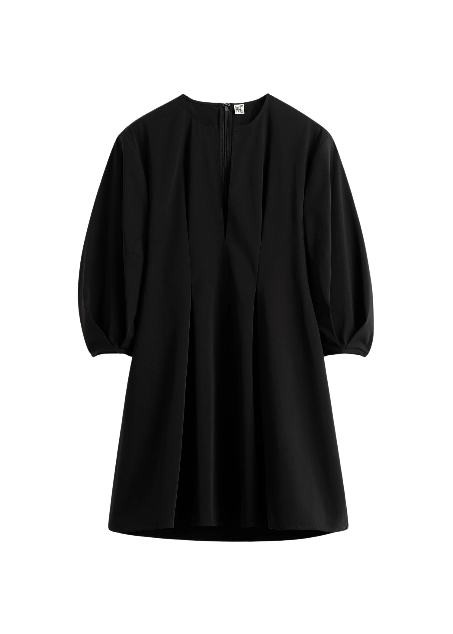Toteme-Balloon-sleeve-cotton-dress-in-Black55925_nobg Toteme Balloon sleeve cotton dress in Black