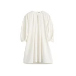 Toteme Balloon sleeve cotton dress in White