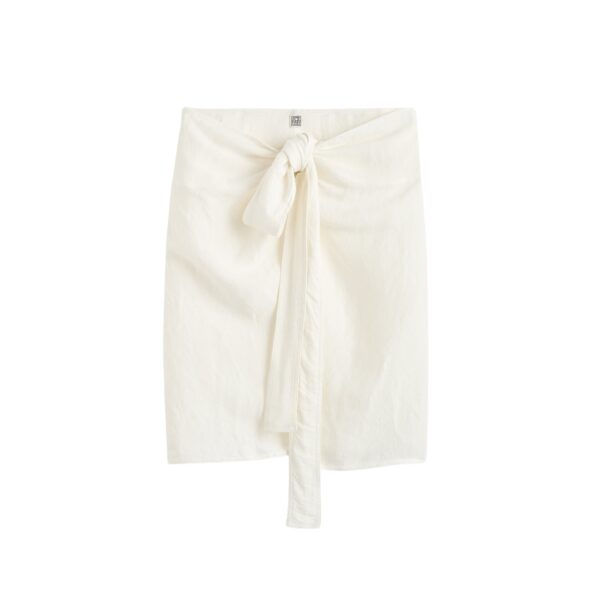 Totême Beach pareo in White - Beachwear - Scandinavian Minimalist Luxury at Luxury Shoes 