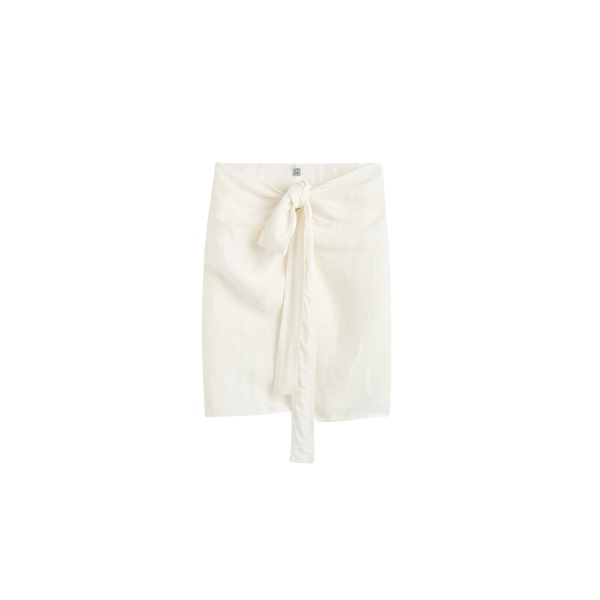 Totême Beach pareo in White - Beachwear - Scandinavian Minimalist Luxury at Luxury Shoes 