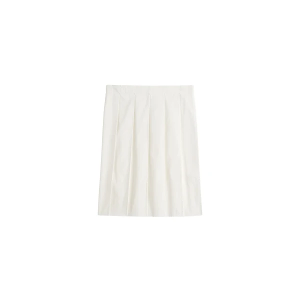 Toteme Beaded pleat skirt in White