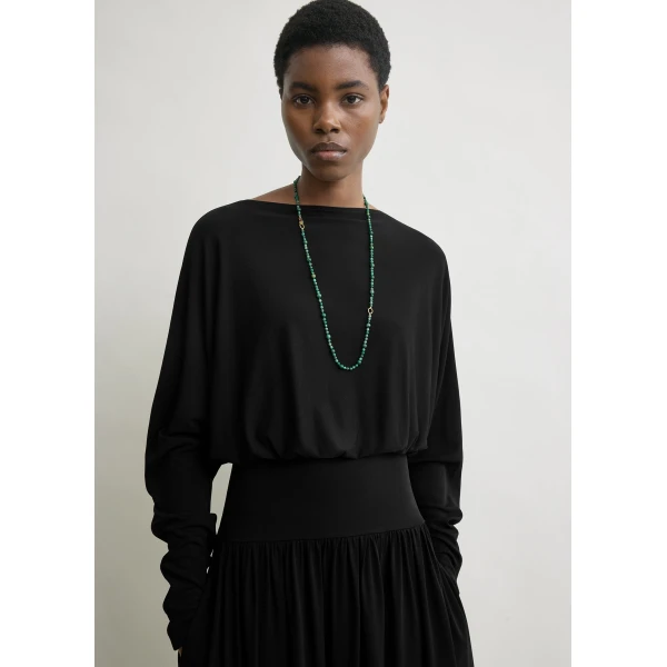 Toteme Boatneck jersey dress in Black, view 5