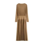 Toteme Boatneck jersey dress in Nutmeg
