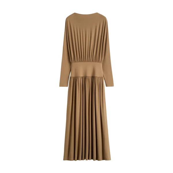 Toteme Boatneck jersey dress in Nutmeg