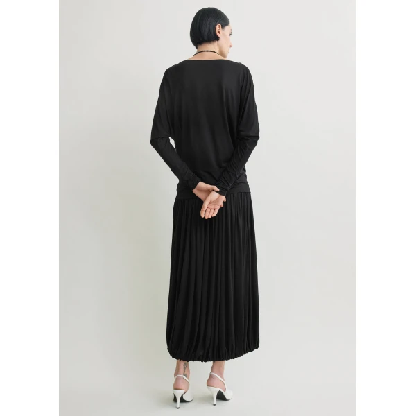 Toteme Boatneck jersey top in Black, view 5