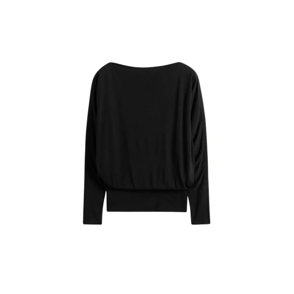 Toteme Boatneck jersey top in Black