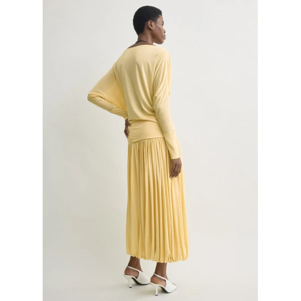 Toteme Boatneck jersey top in Champagne, view 4