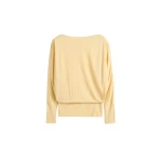 Toteme Boatneck jersey top in Champagne