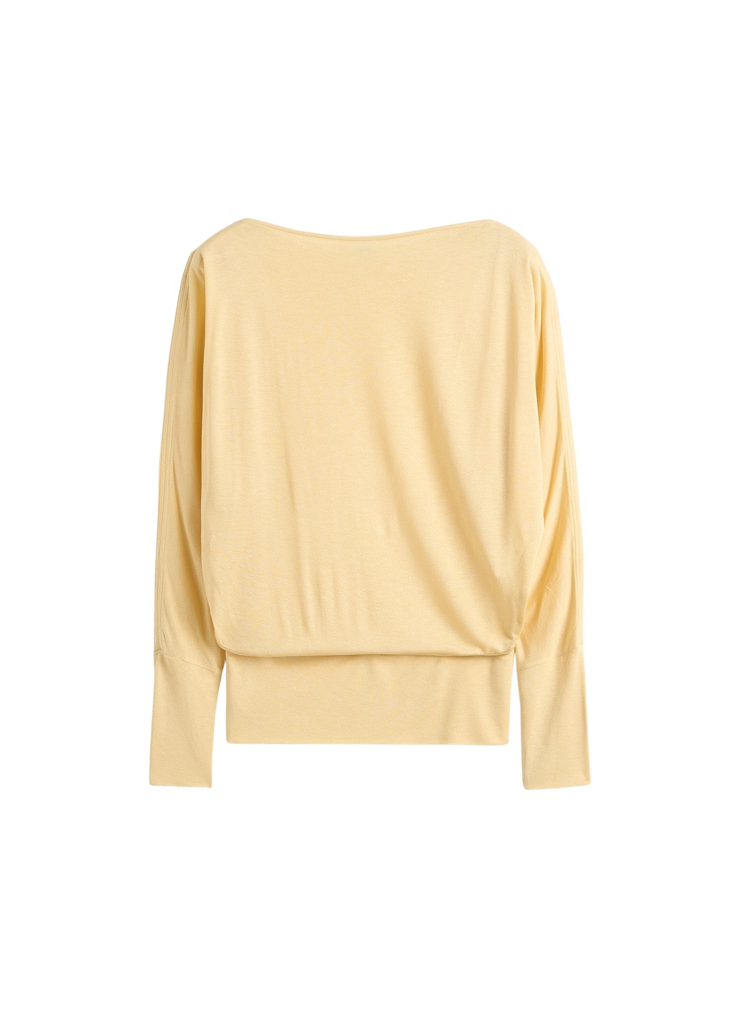 Totême Boatneck jersey top in Champagne - Tops - Scandinavian Minimalist Luxury at Luxury Shoes 
