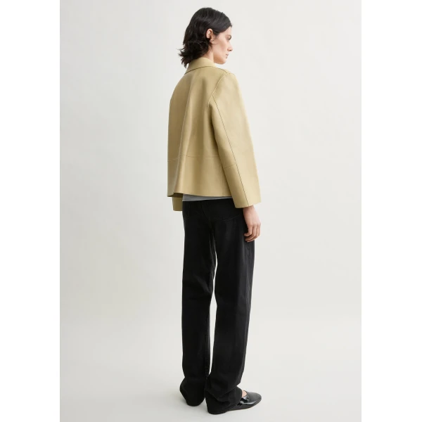 Toteme Bonded leather jacket in Chai, view 4