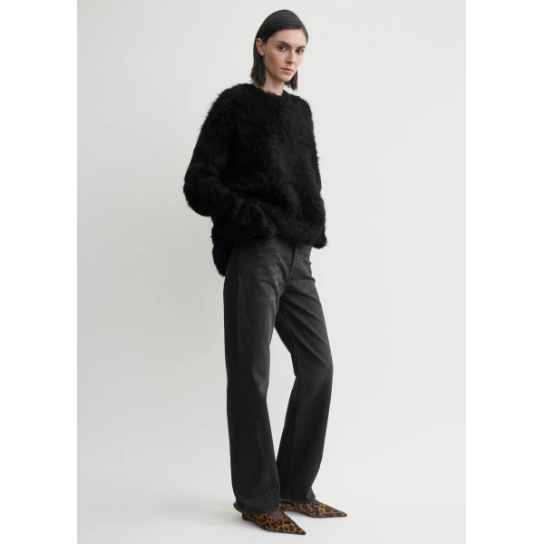 Toteme Boxy alpaca knit in Black, view 3