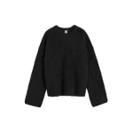 Toteme Boxy alpaca knit in Black