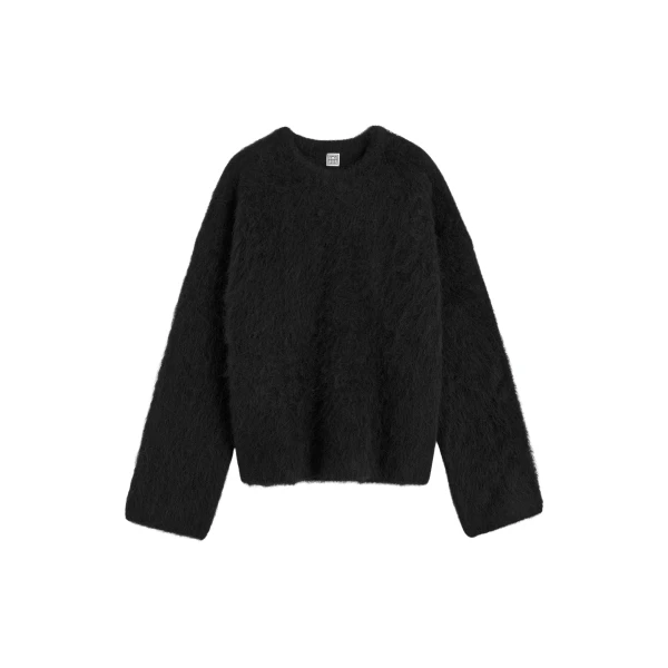 Toteme Boxy alpaca knit in Black