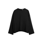 Toteme Boxy satin top in Black