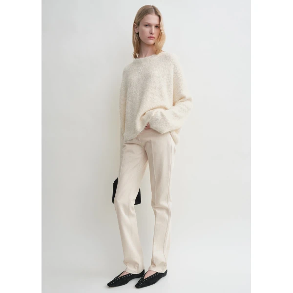 Toteme Boxy silk knit in Cream, view 2