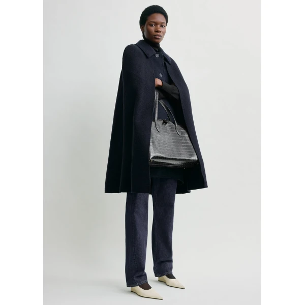 Toteme Cape coat in Navy, view 2