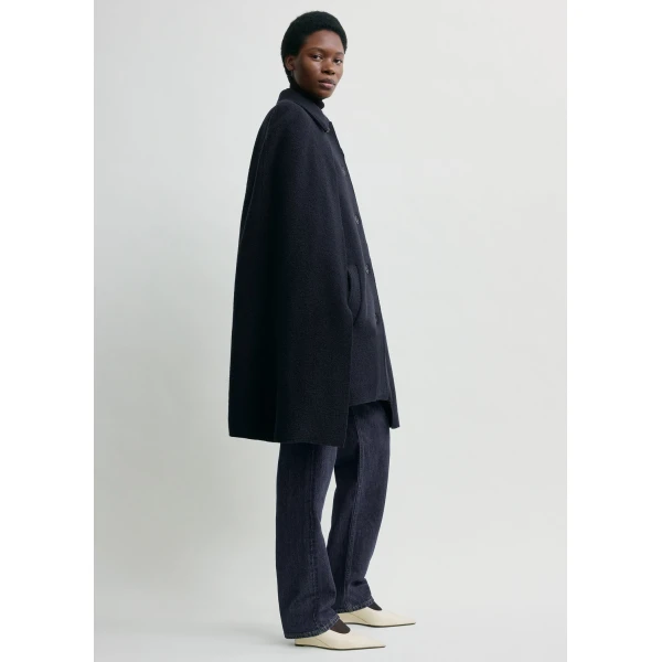 Toteme Cape coat in Navy, view 3