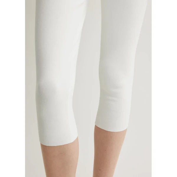 Toteme Capri knit leggings in Off-white, view 5