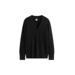Toteme Cashmere v-neck knit in Black