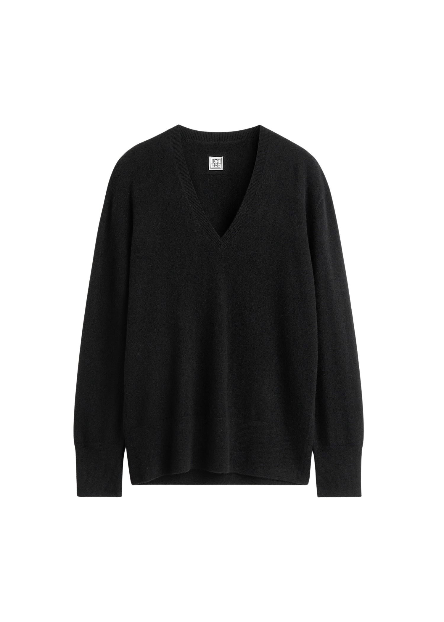 Totême Cashmere v-neck knit in Black - Knitwear - Scandinavian Minimalist Luxury at Luxury Shoes 