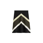 Toteme Chevron stripe skirt in Black / Green