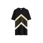 Toteme Chevron stripe tee in Black / Green Knit