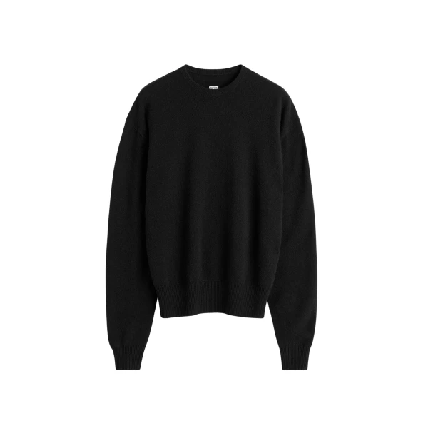 Toteme Classic cashmere crew knit in Black