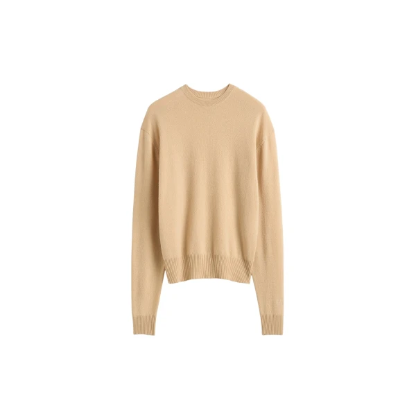 Toteme Classic cashmere crew knit in Pale apricot