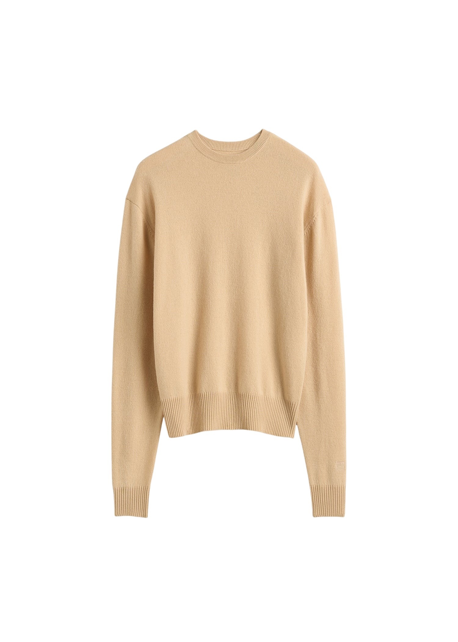 Totême Classic cashmere crew knit in Pale apricot - Knitwear - Scandinavian Minimalist Luxury at Luxury Shoes 