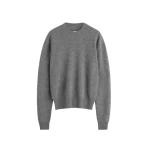 Toteme Classic cashmere crew knit mid grey in Mid grey melange