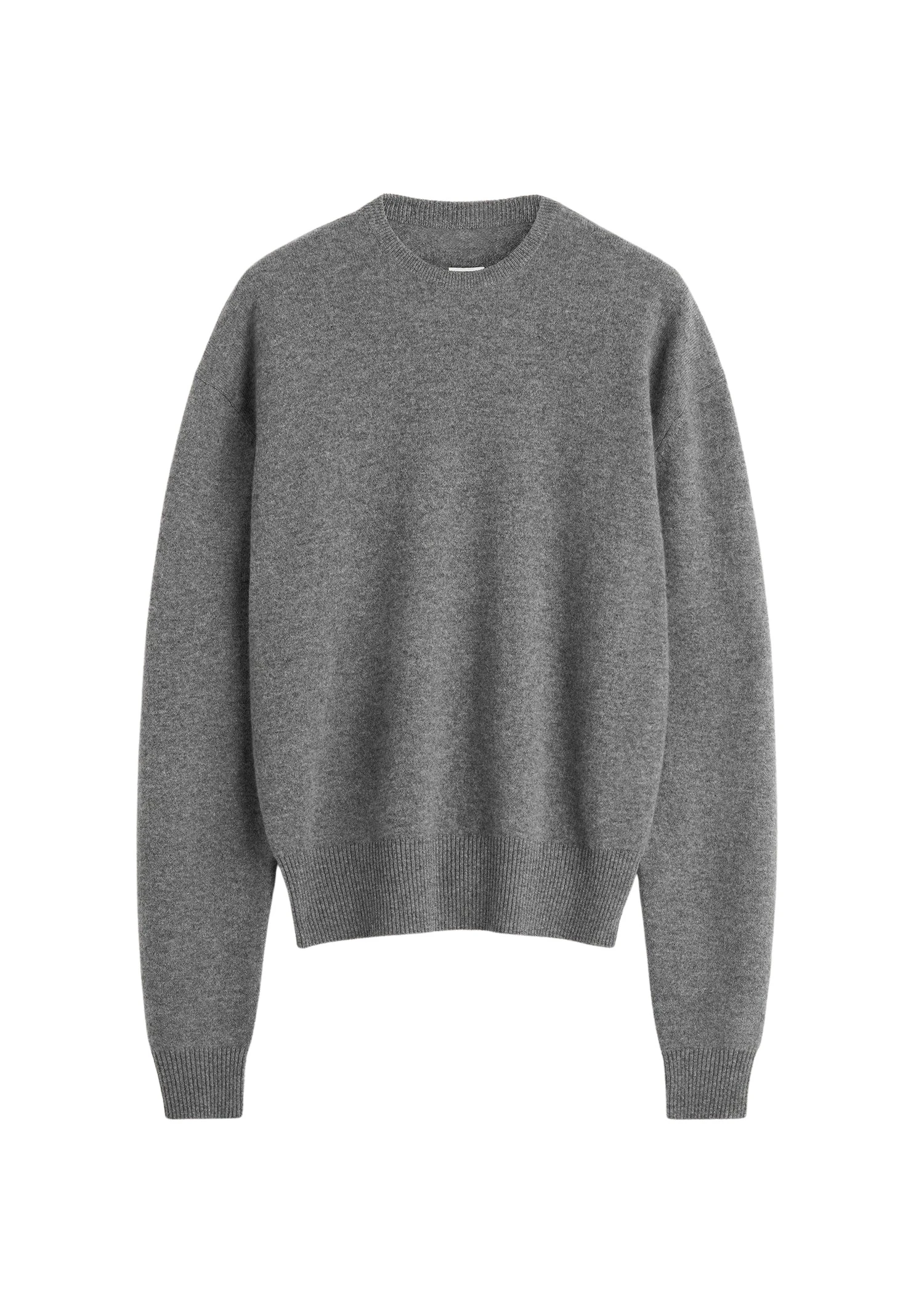 Toteme-Classic-cashmere-crew-knit-mid-grey-in-Mid-grey-melange27151_nobg Toteme Classic cashmere crew knit mid grey in Mid grey melange