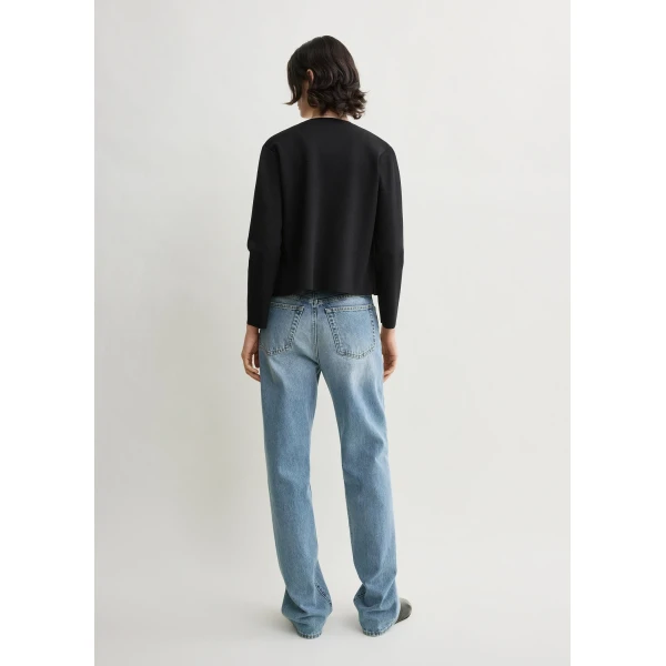 Toteme Classic compact knit cardigan in Black, view 4