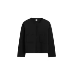 Toteme Classic compact knit cardigan in Black