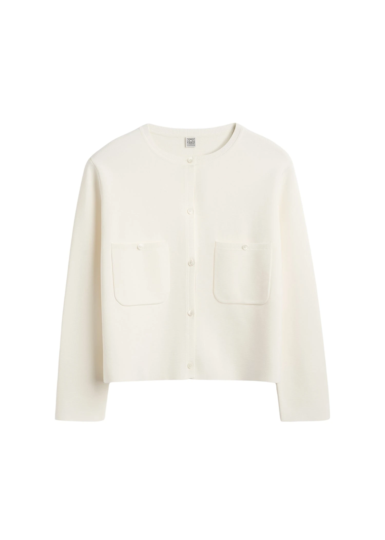Toteme-Classic-compact-knit-cardigan-in-White97213_nobg Toteme Classic compact knit cardigan in White