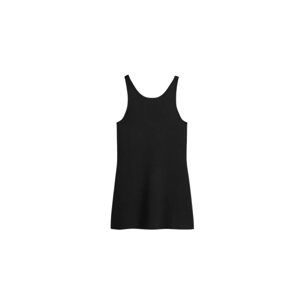 Toteme Classic compact knit tank in Black