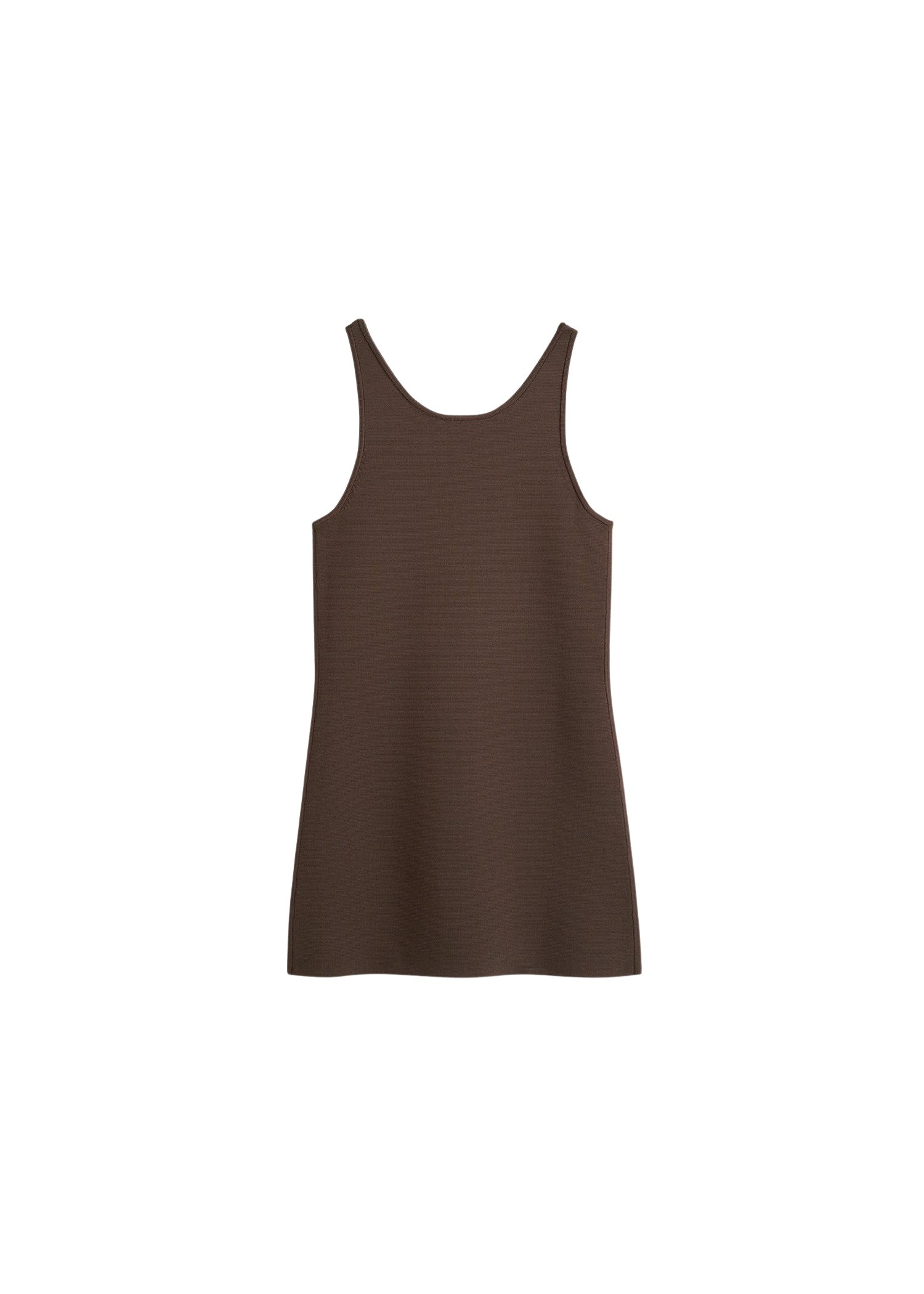 Totême Classic compact knit tank in Walnut - Knitwear - Scandinavian Minimalist Luxury at Luxury Shoes 