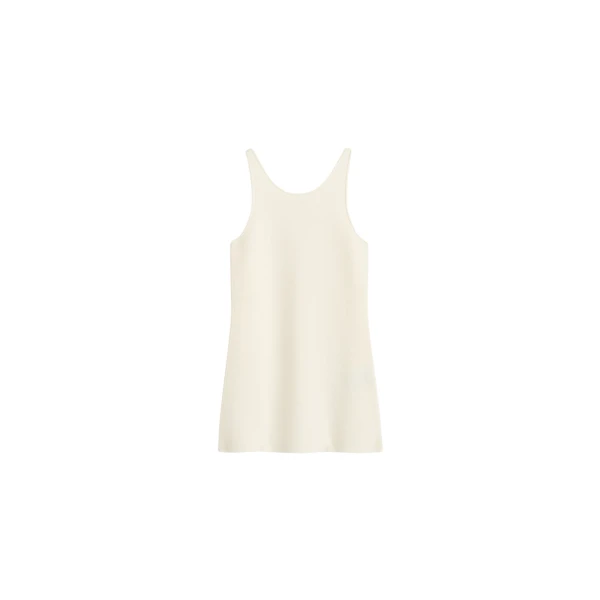 Toteme Classic compact knit tank in White