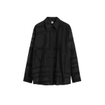 Toteme Classic crochet shirt in Black