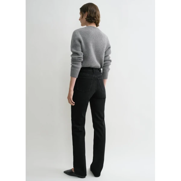 Toteme Classic cut denim full length in Faded black, view 4